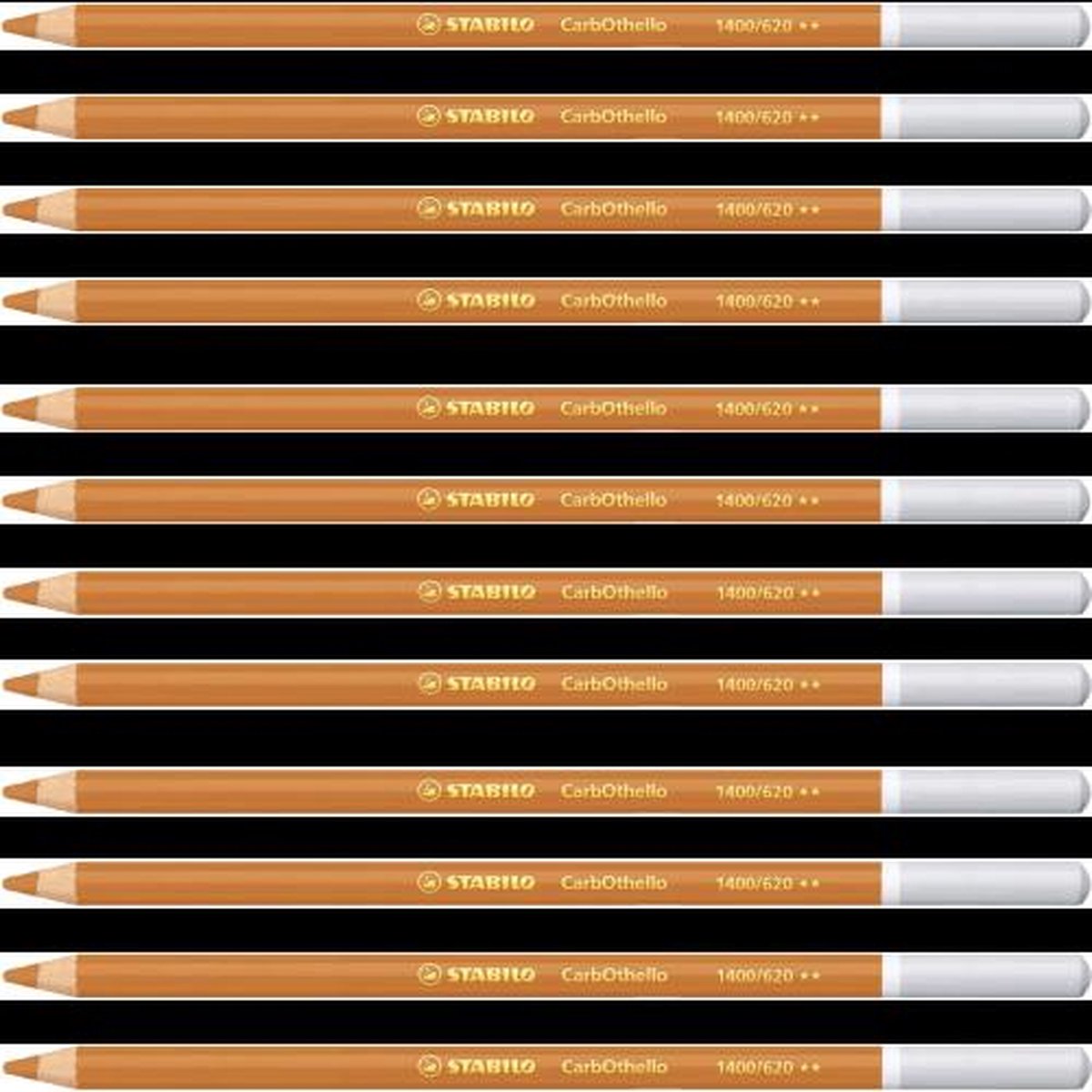 Kleurpotloden STABILO CarbOthello kalkpastel gebrand oker | 12 stuks